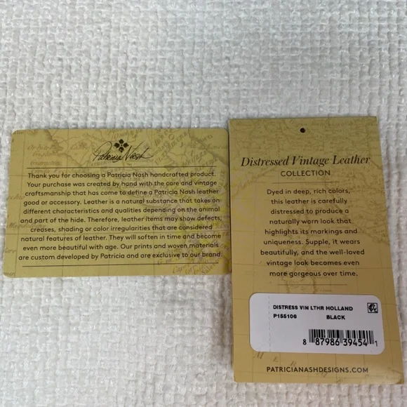 Patricia Nash Holland Top-Handle Black Leather Satchel/Crossbody P155106 EUC - Picture 13 of 16
